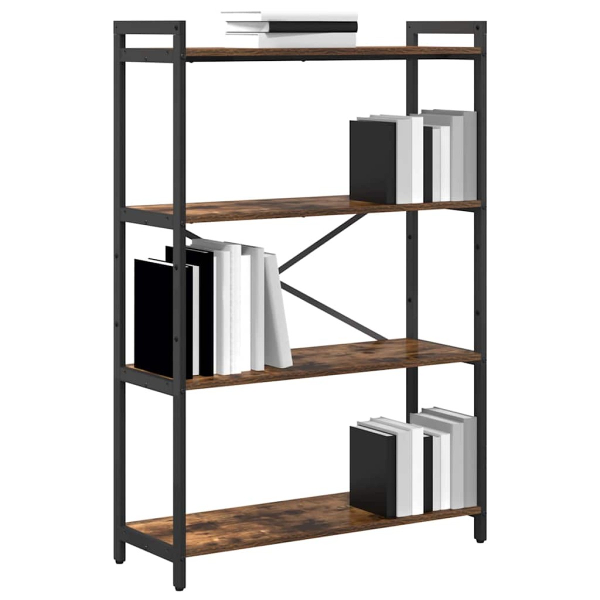 vidaXL Ράφι Βιβλίων 80 x 30 x 120 εκ Επεξεργασμένο Ξύλο Καπνιστό Δρύς