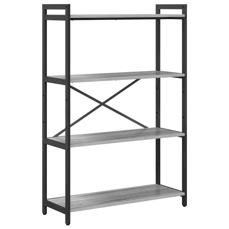vidaXL Ράφι Βιβλίων 80 x 30 x 120 εκ Επεξεργασμένο Ξύλο Γκρι sonoma