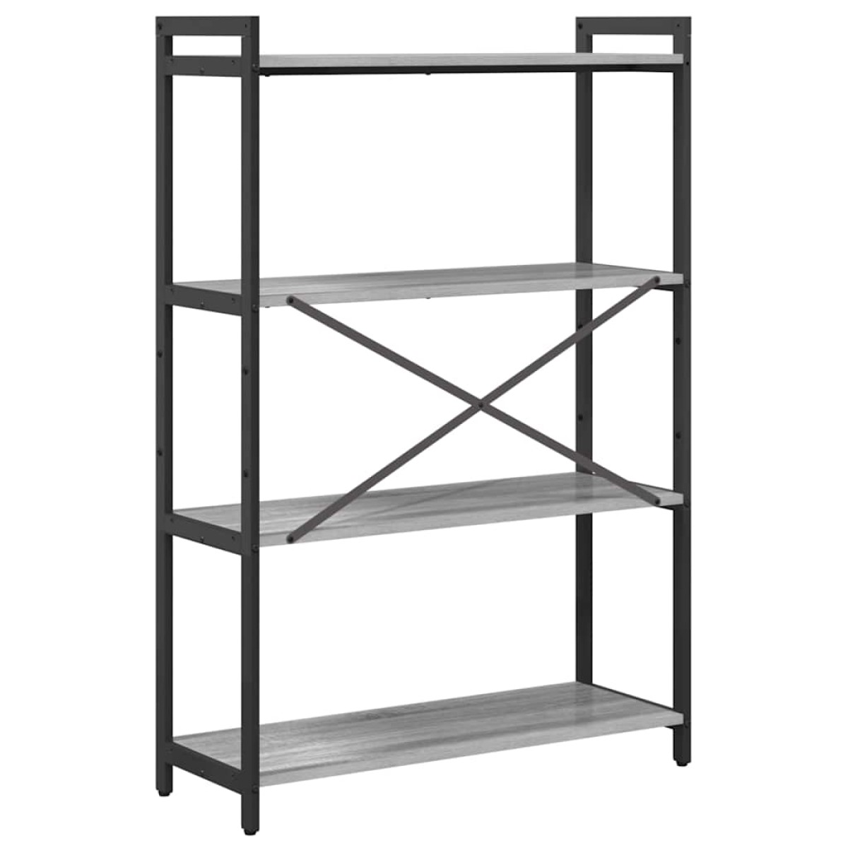 vidaXL Ράφι Βιβλίων 80 x 30 x 120 εκ Επεξεργασμένο Ξύλο Γκρι sonoma