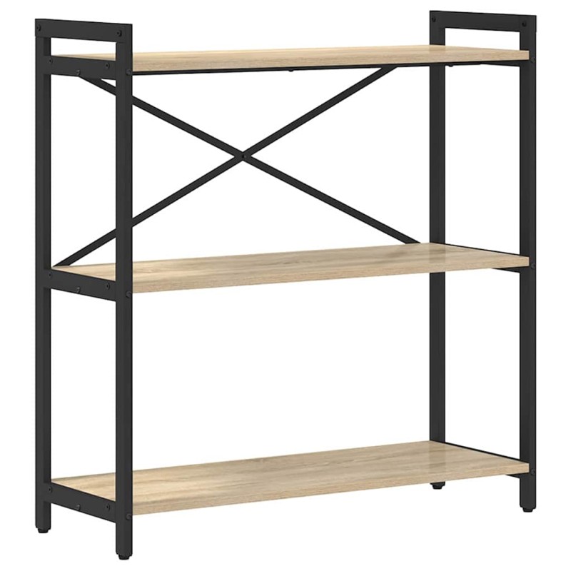 vidaXL Ράφι Βιβλίων 80 x 30 x 85 cm Επεξεργασμένο Ξύλο Δρύς Sonoma