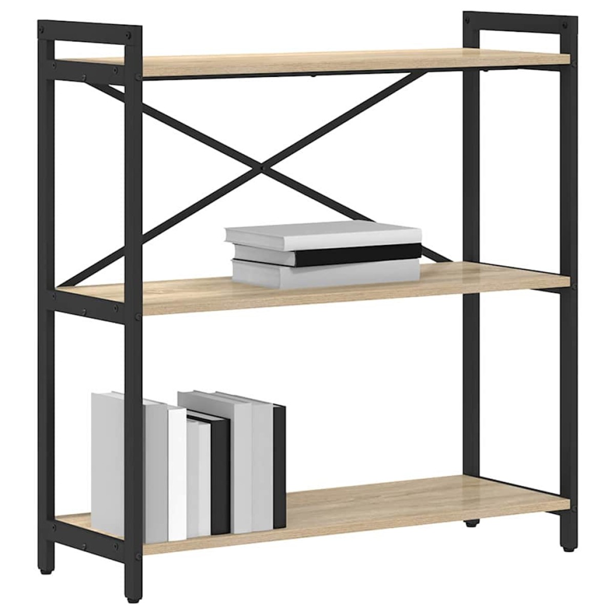 vidaXL Ράφι Βιβλίων 80 x 30 x 85 cm Επεξεργασμένο Ξύλο Δρύς Sonoma