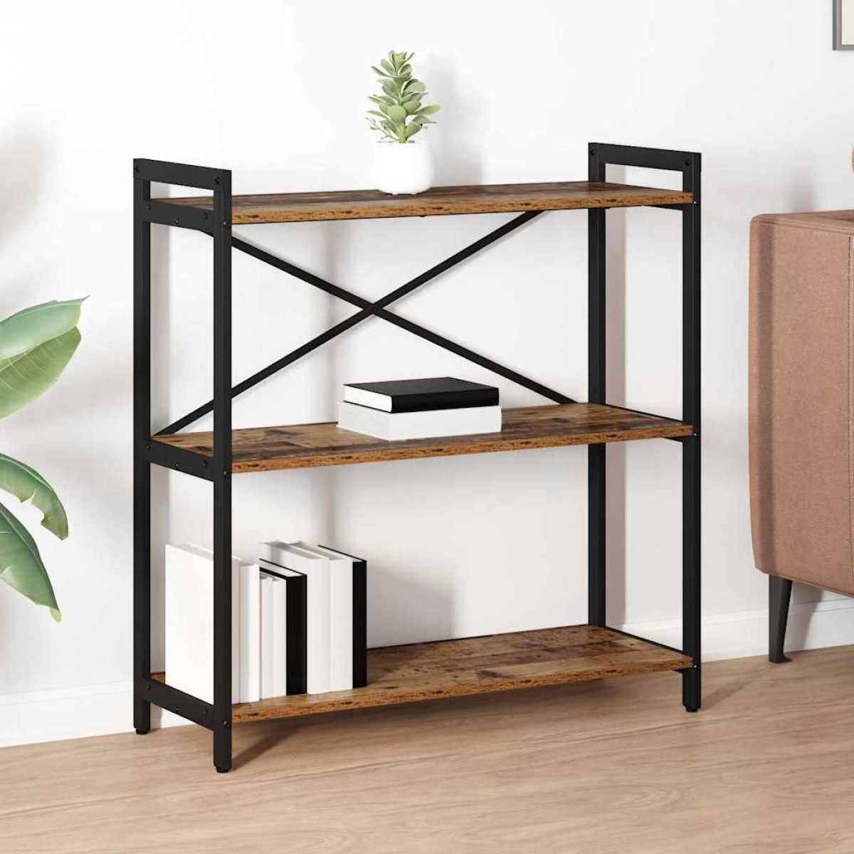 vidaXL Ράφι Βιβλίων 80 x 30 x 85 cm Επεξεργασμένο Ξύλο Παλαιό ξύλο