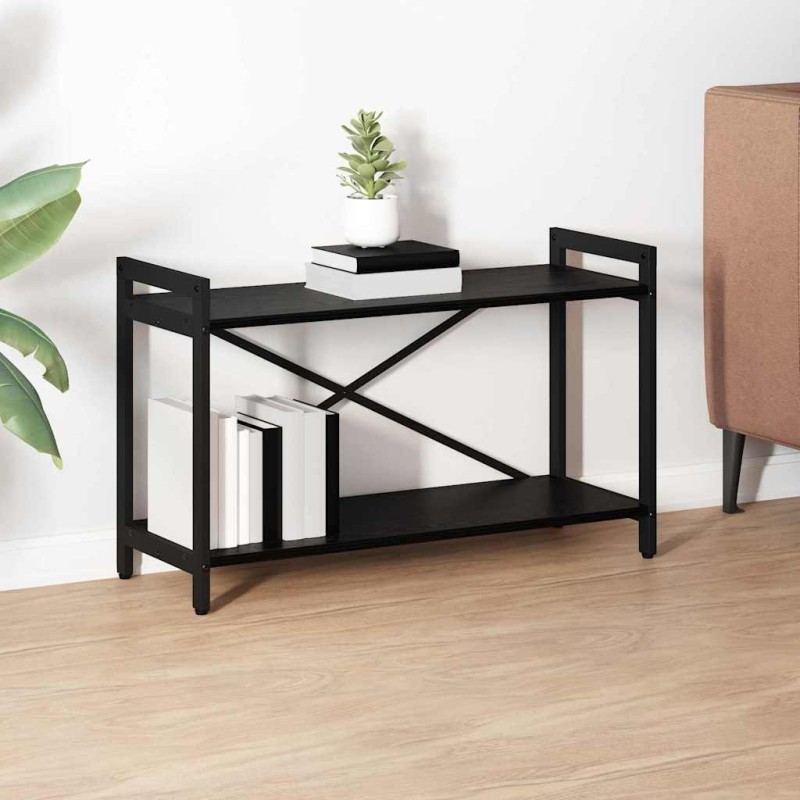 vidaXL Ράφι Βιβλίων 80 x 30 x 50 εκ Επεξεργασμένο Ξύλο Μαύρη Οξυά