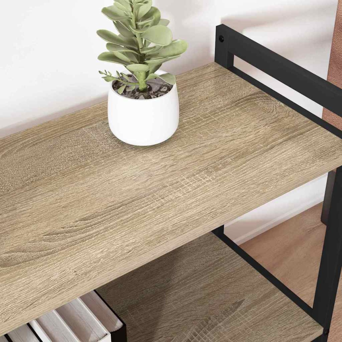 vidaXL Ράφι Βιβλίων 80 x 30 x 50 εκ Επεξεργασμένο Ξύλο Δρύς Sonoma
