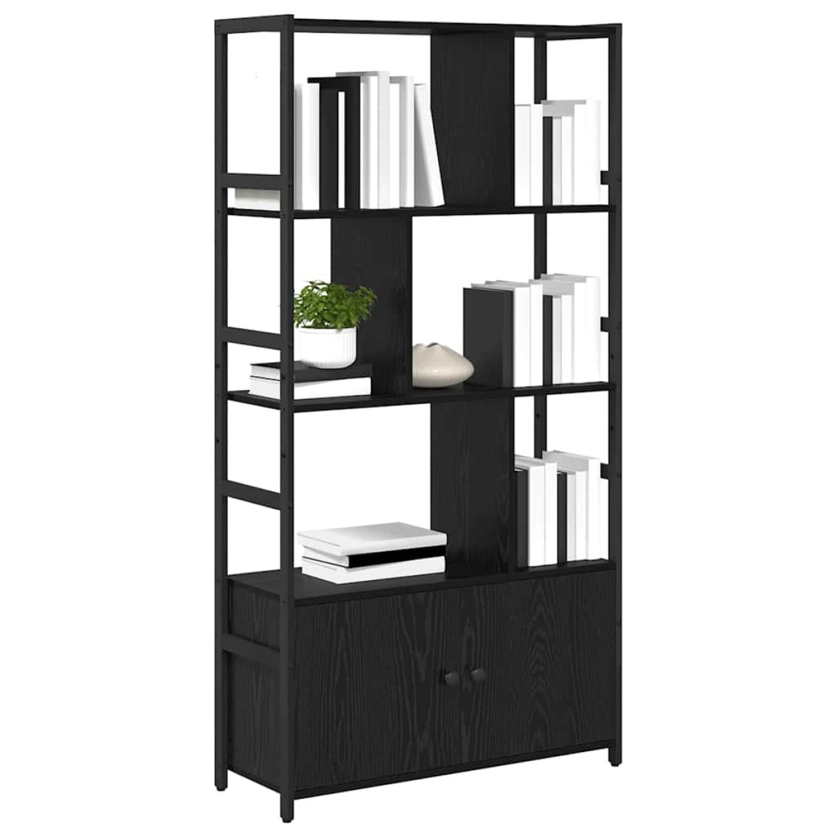 vidaXL Ράφι Βιβλίων 80 x 30 x 155,5 εκ Επεξεργασμένο Ξύλο Μαύρη Οξυά