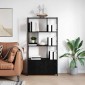 vidaXL Ράφι Βιβλίων 80 x 30 x 155,5 εκ Επεξεργασμένο Ξύλο Μαύρη Οξυά