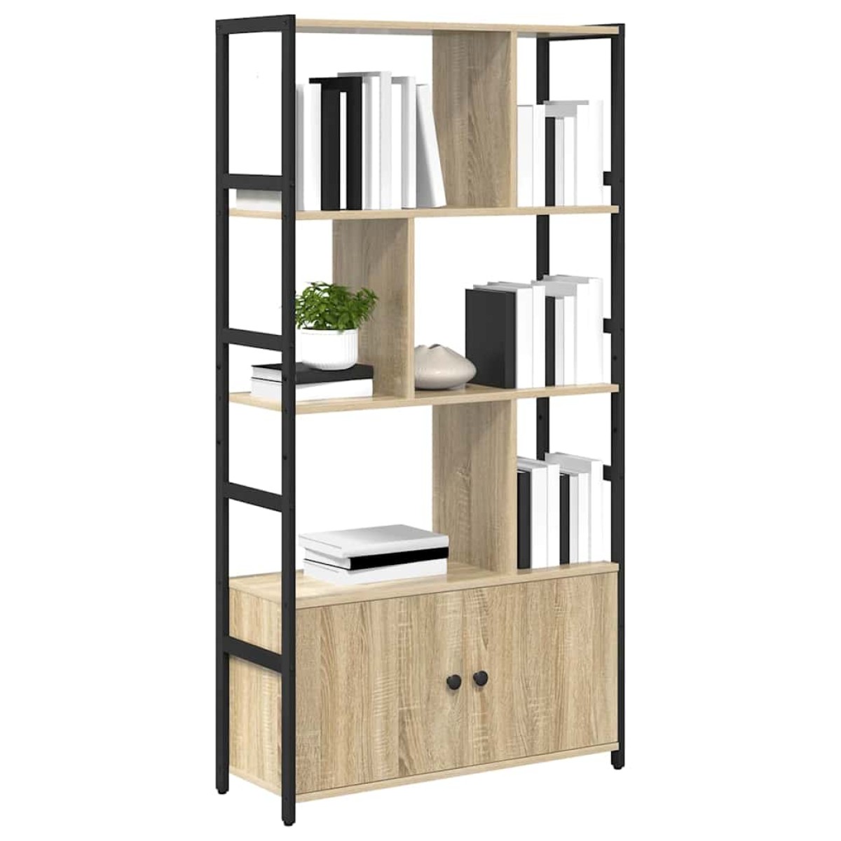 vidaXL Ράφι Βιβλίων 80 x 30 x 155,5 εκ Επεξεργασμένο Ξύλο Δρύς Sonoma