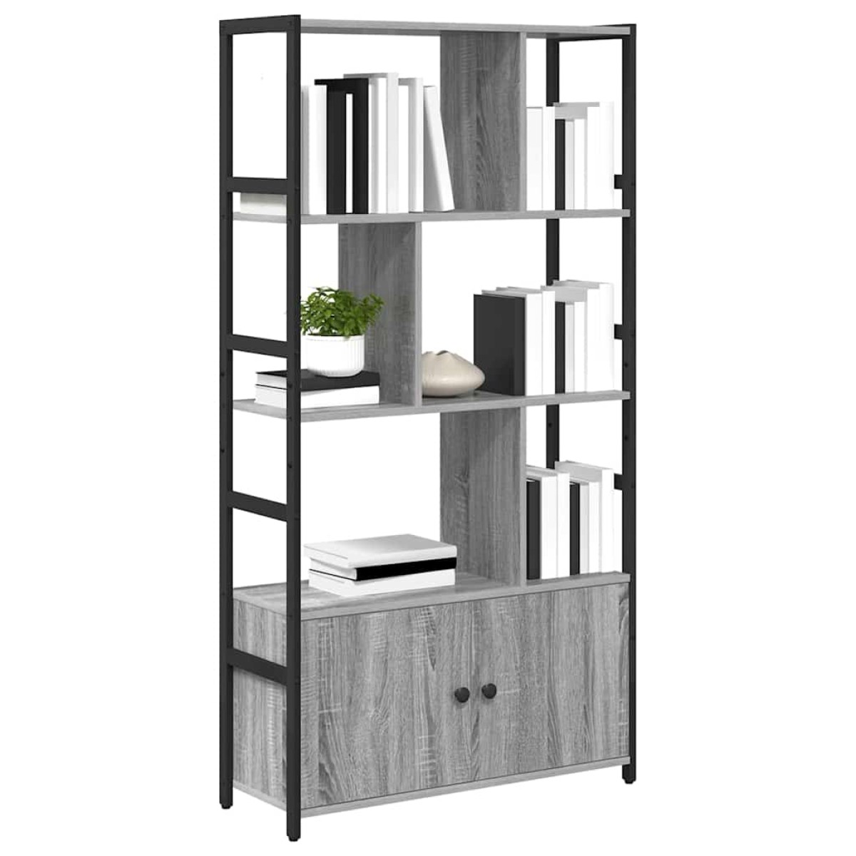 vidaXL Ράφι Βιβλίων 80 x 30 x 155,5 εκ Επεξεργασμένο Ξύλο Γκρι sonoma