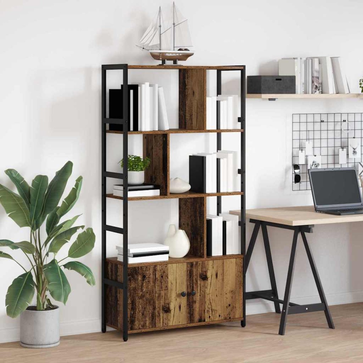 vidaXL Ράφι Βιβλίων 80 x 30 x 155,5 εκ Επεξεργασμένο Ξύλο Παλαιό ξύλο