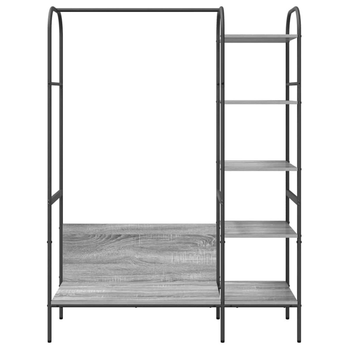 vidaXL Ράφι Ρούχων Γκρι 120 x 44 x 160 εκ Επεξεργασμένο Ξύλο