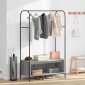 vidaXL Ράφι Ρούχων Γκρι 100 x 44 x 160 εκ Επεξεργασμένο Ξύλο