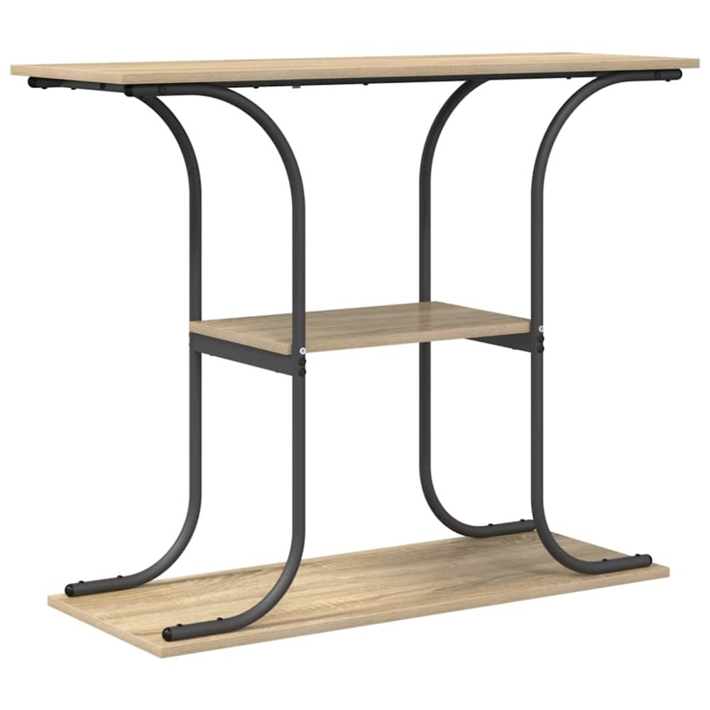 vidaXL Τραπέζι κονσόλας με ράφι Δρύς Sonoma 101 x 35 x 80,5 εκ