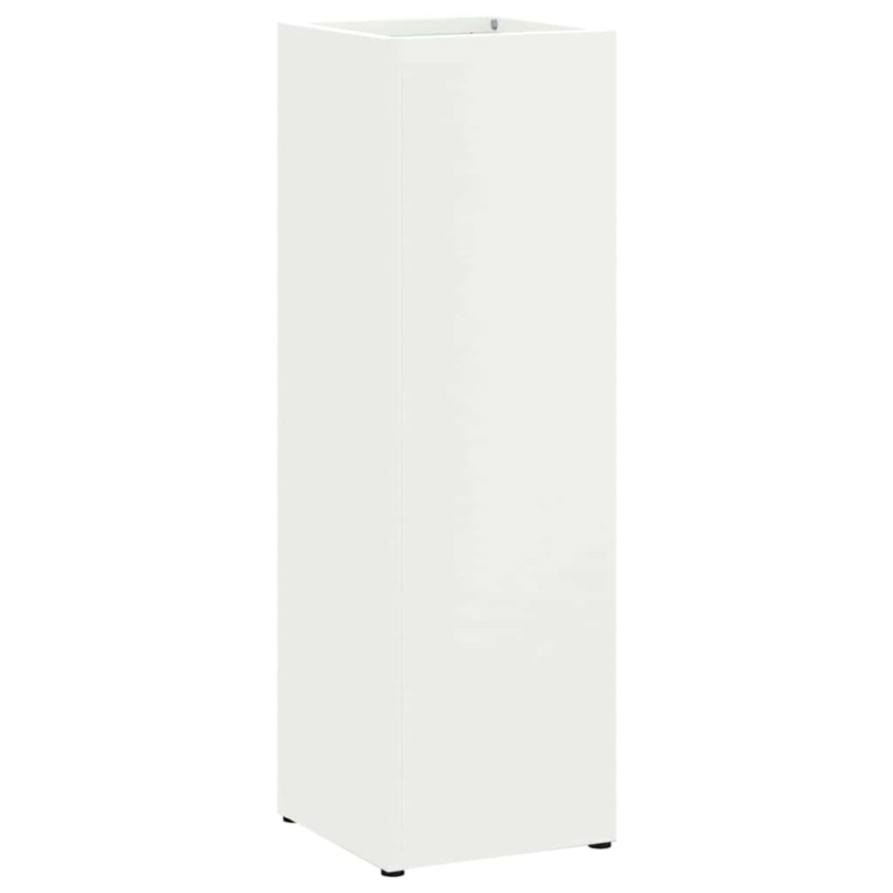 vidaXL Βάση ομπρέλας βροχής Λευκό 15,5 x 15,5 x 49 εκ Ατσάλι