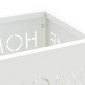 vidaXL Βάση ομπρέλας βροχής Λευκό 15,5 x 15,5 x 49 εκ Ατσάλι