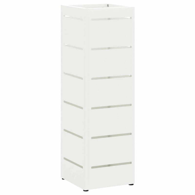 vidaXL Βάση ομπρέλας βροχής Λευκό 15,5 x 15,5 x 49 εκ Ατσάλι