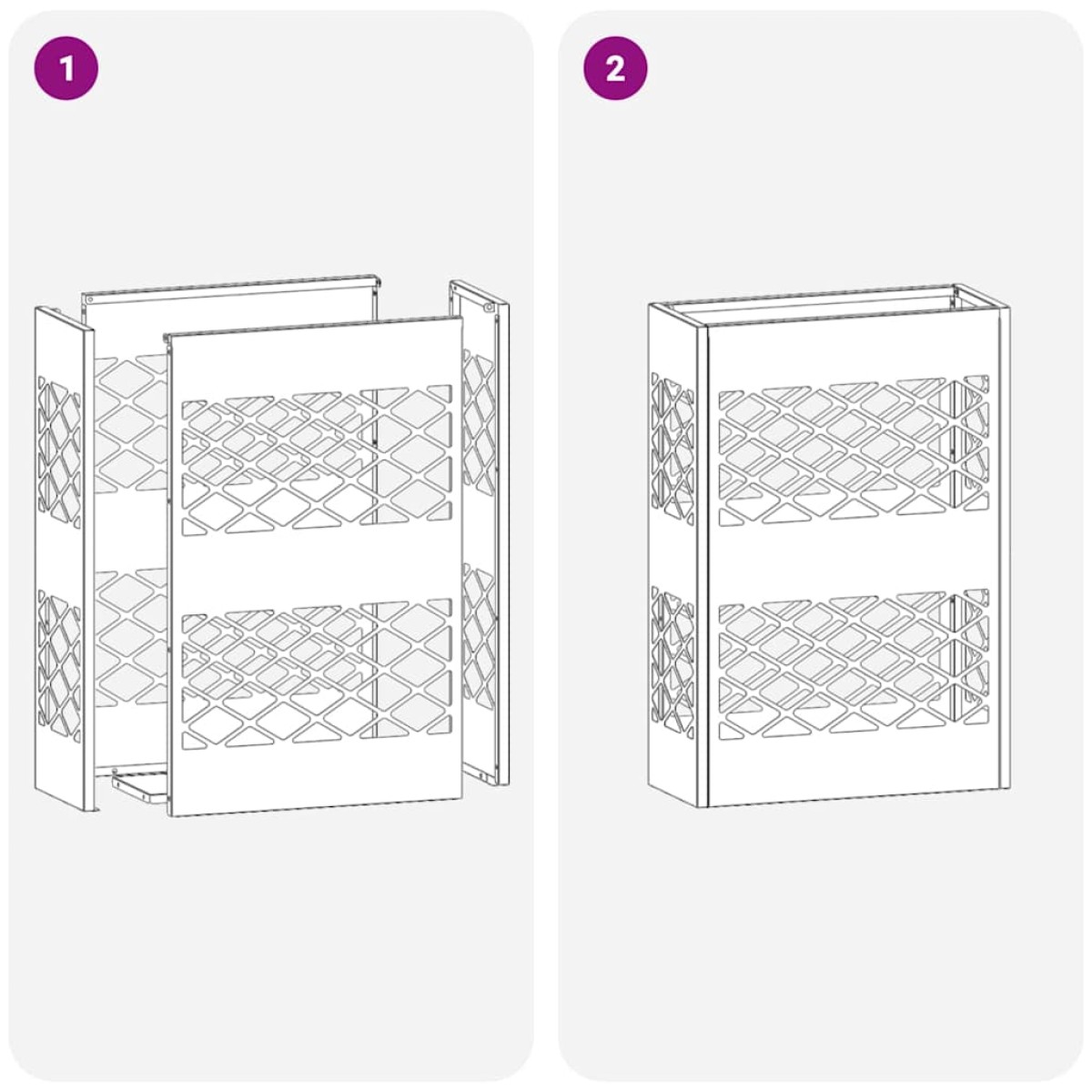 vidaXL Βάση ομπρέλας βροχής Ροζ 28 x 12 x 41 εκ Ατσάλι