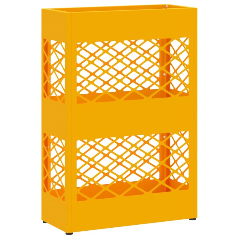 vidaXL Βάση ομπρέλας βροχής Μουσταρδί 28 x 12 x 41 εκ Ατσάλι