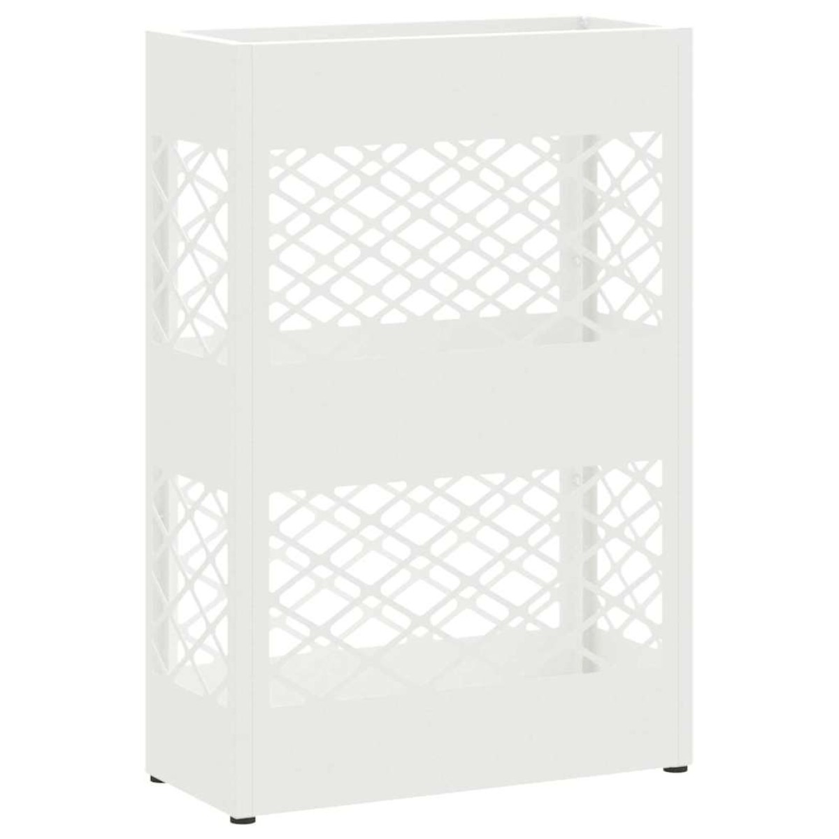 vidaXL Βάση ομπρέλας βροχής Λευκό 28 x 12 x 41 εκ Ατσάλι