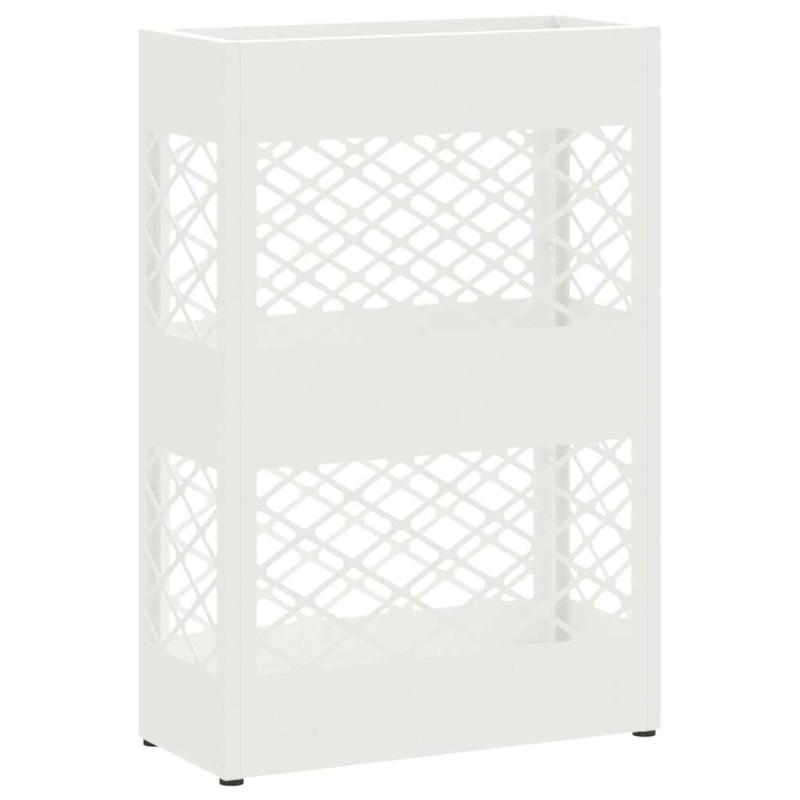 vidaXL Βάση ομπρέλας βροχής Λευκό 28 x 12 x 41 εκ Ατσάλι
