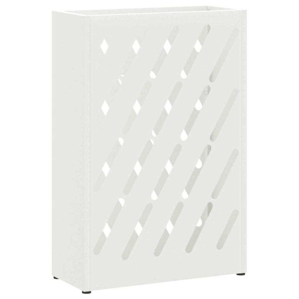 vidaXL Βάση ομπρέλας βροχής Λευκό 28 x 12 x 41 εκ Ατσάλι