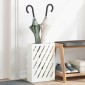 vidaXL Βάση ομπρέλας βροχής Λευκό 28 x 12 x 41 εκ Ατσάλι
