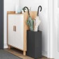 vidaXL Βάση ομπρέλας βροχής Μαύρο 28 x 12 x 41 εκ Ατσάλι