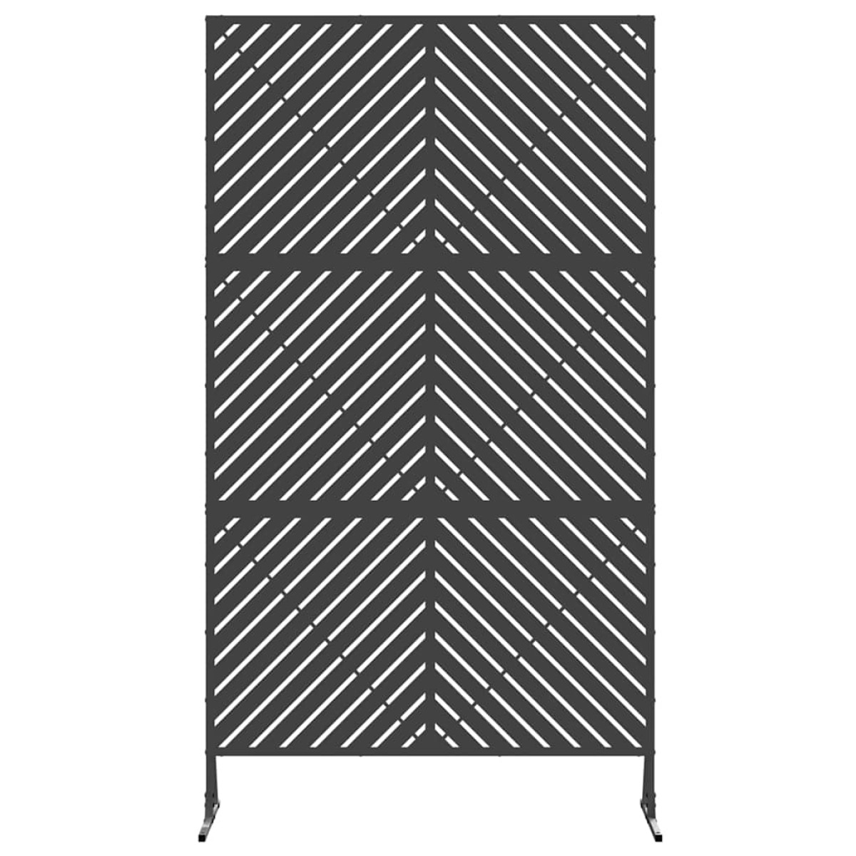 vidaXL Οθόνη Ιδιωτικότητας 100 x 50 x 180 εκ. Ατσάλι Μαύρο