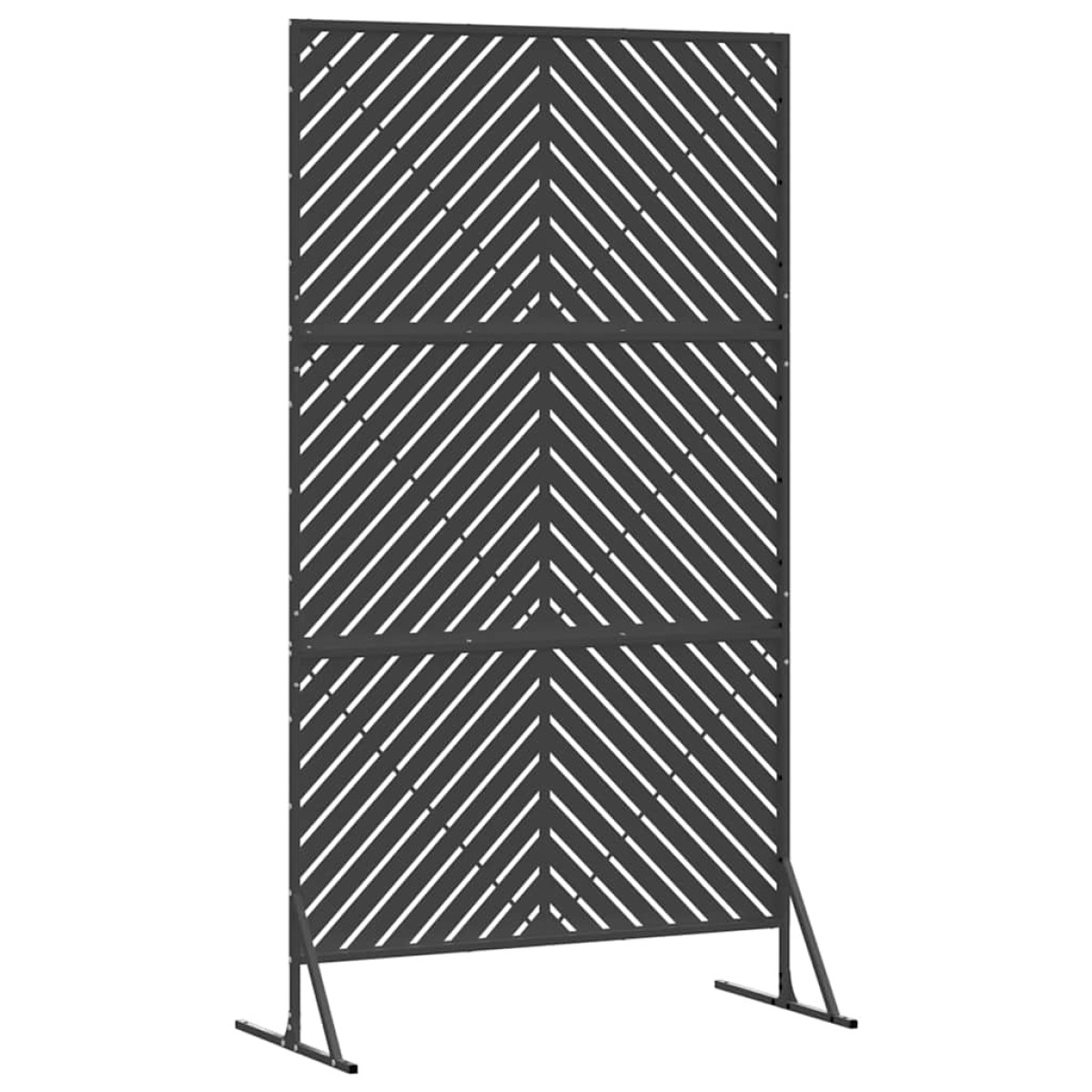 vidaXL Οθόνη Ιδιωτικότητας 100 x 50 x 180 εκ. Ατσάλι Μαύρο