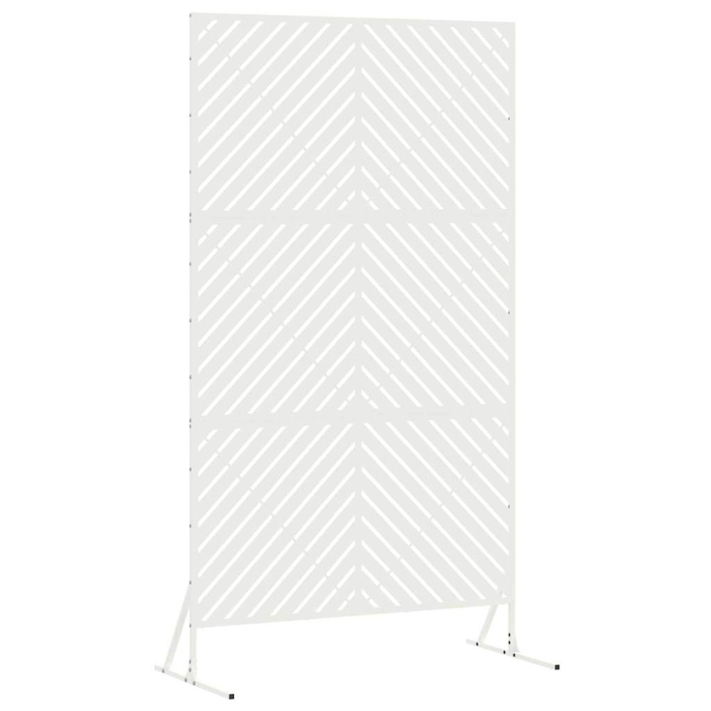 vidaXL Οθόνη Ιδιωτικότητας 100 x 50 x 180 εκ. Ατσάλι Λευκό