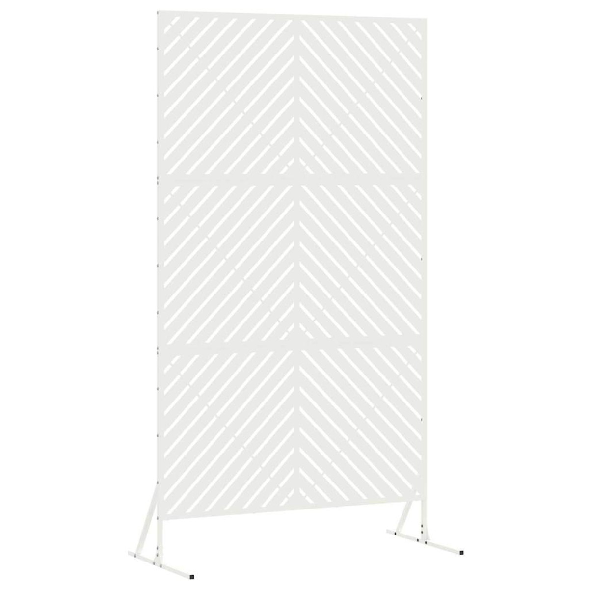 vidaXL Οθόνη Ιδιωτικότητας 100 x 50 x 180 εκ. Ατσάλι Λευκό