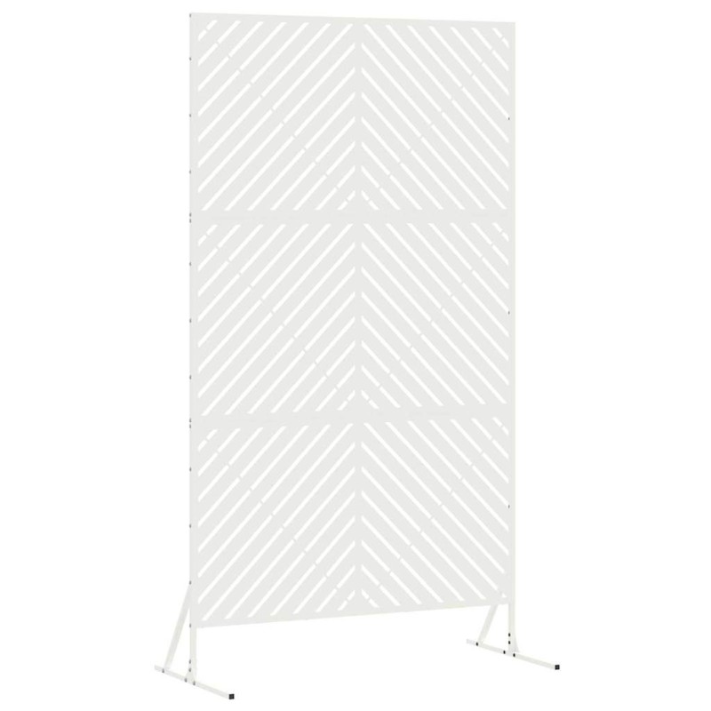 vidaXL Οθόνη Ιδιωτικότητας 100 x 50 x 180 εκ. Ατσάλι Λευκό