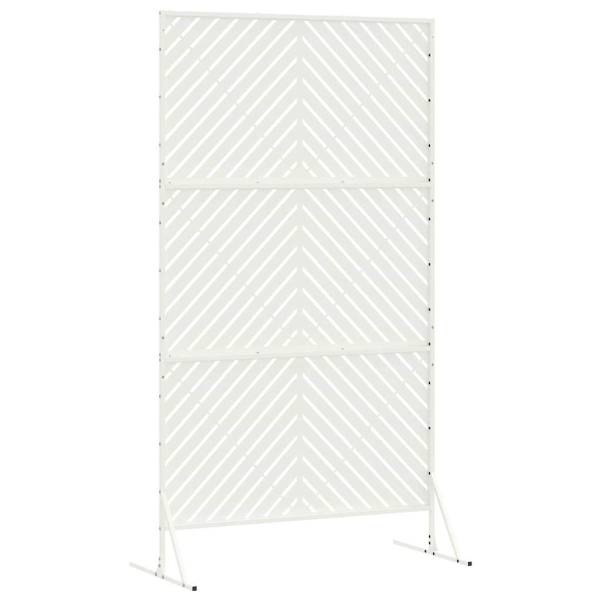 vidaXL Οθόνη Ιδιωτικότητας 100 x 50 x 180 εκ. Ατσάλι Λευκό