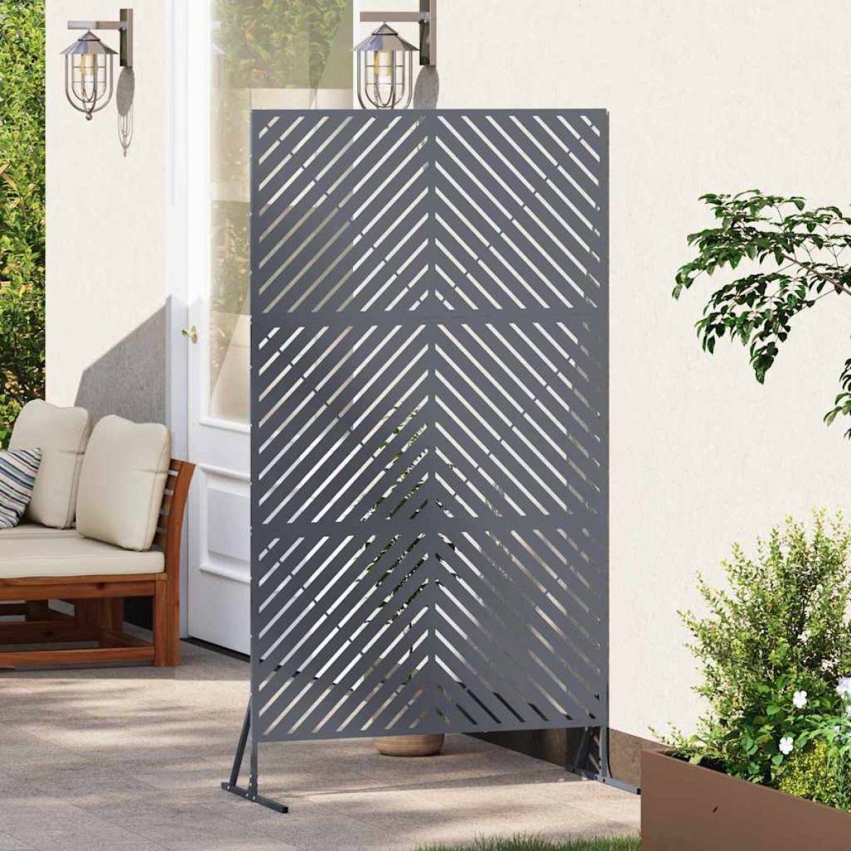 vidaXL Οθόνη Ιδιωτικότητας 100 x 50 x 180 εκ. Ατσάλι Ανθρακί