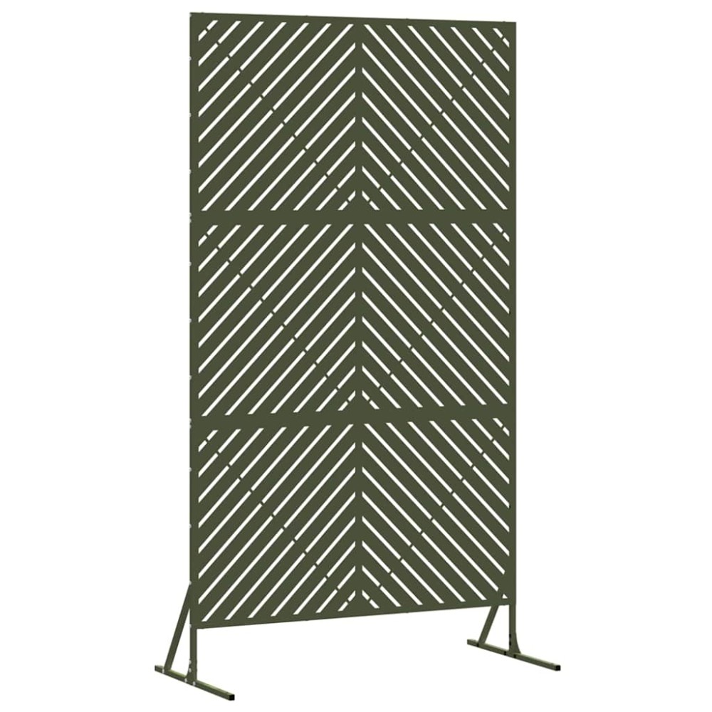 vidaXL Οθόνη Ιδιωτικότητας 100 x 50 x 180 εκ. Ατσάλι Λαδί