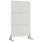 vidaXL Οθόνη Ιδιωτικότητας 100 x 50 x 180 εκ. Ανοξείδωτο Ατσάλι Ασημί