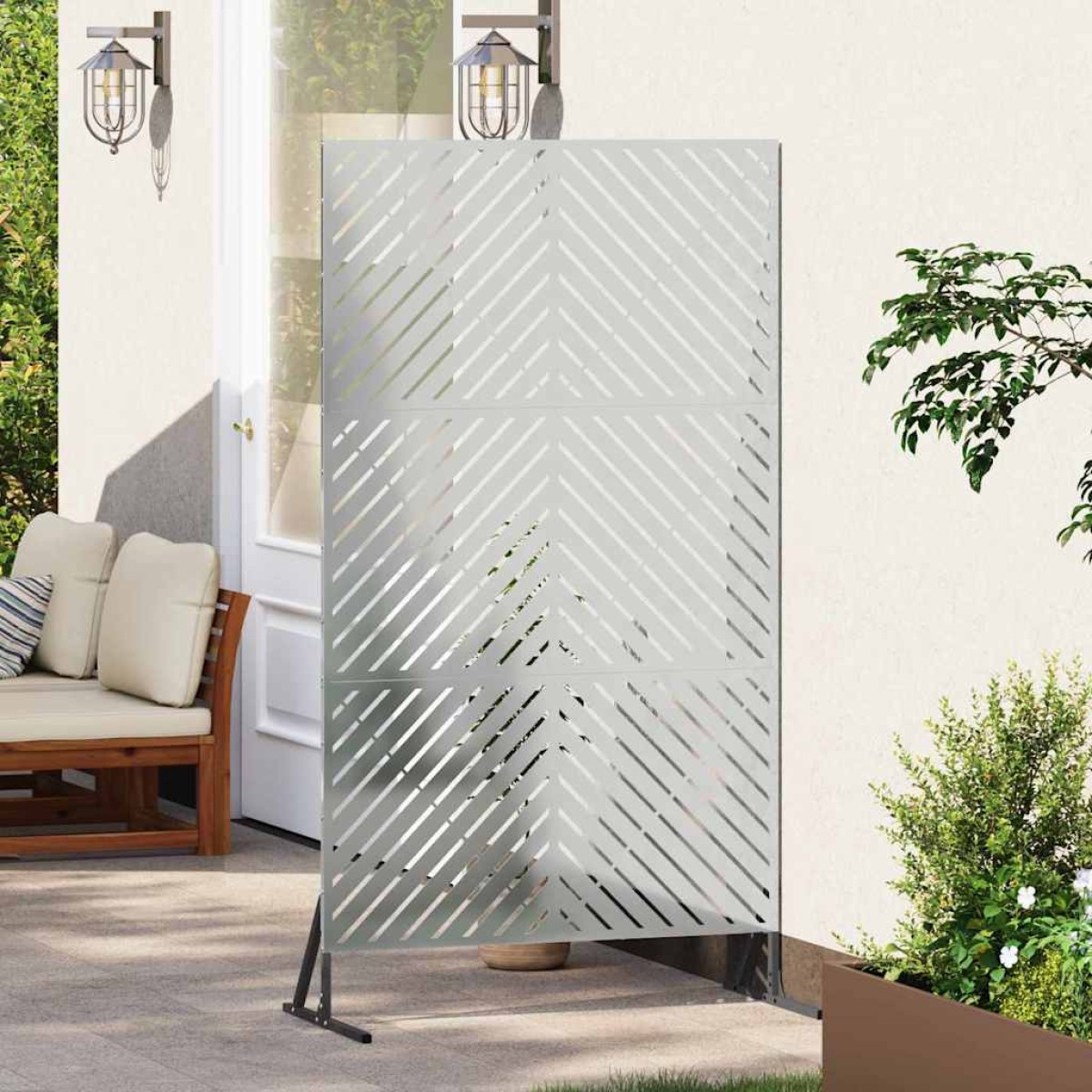 vidaXL Οθόνη Ιδιωτικότητας 100 x 50 x 180 εκ. Γαλβανισμένος Χάλυβας