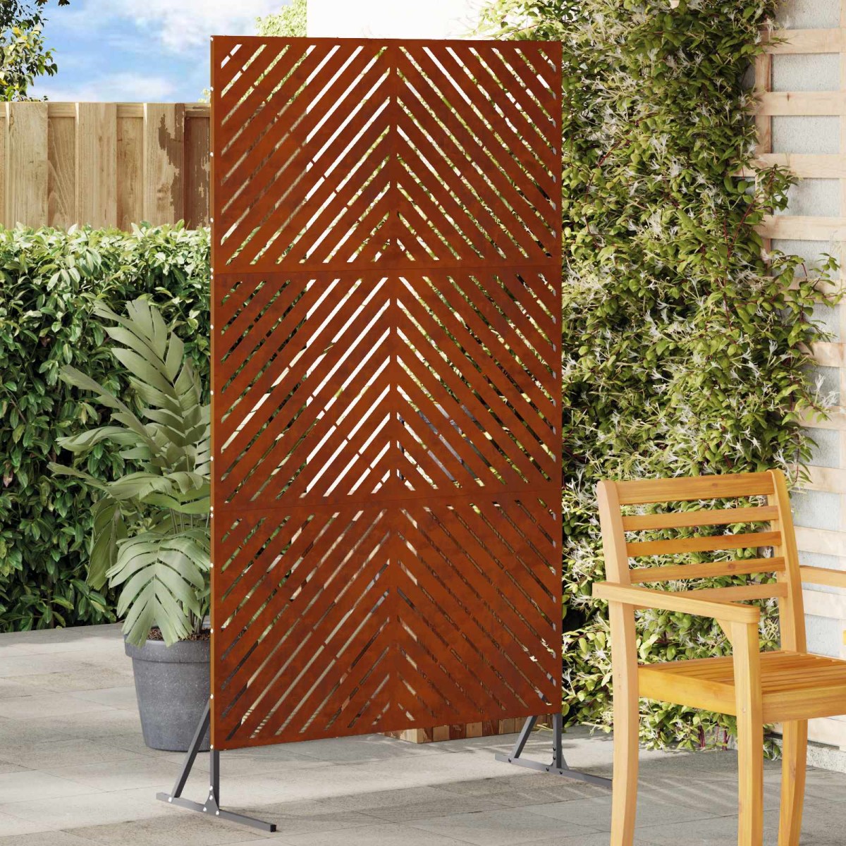 vidaXL Οθόνη Ιδιωτικότητας 100 x 50 x 180 εκ. Σκ rusty