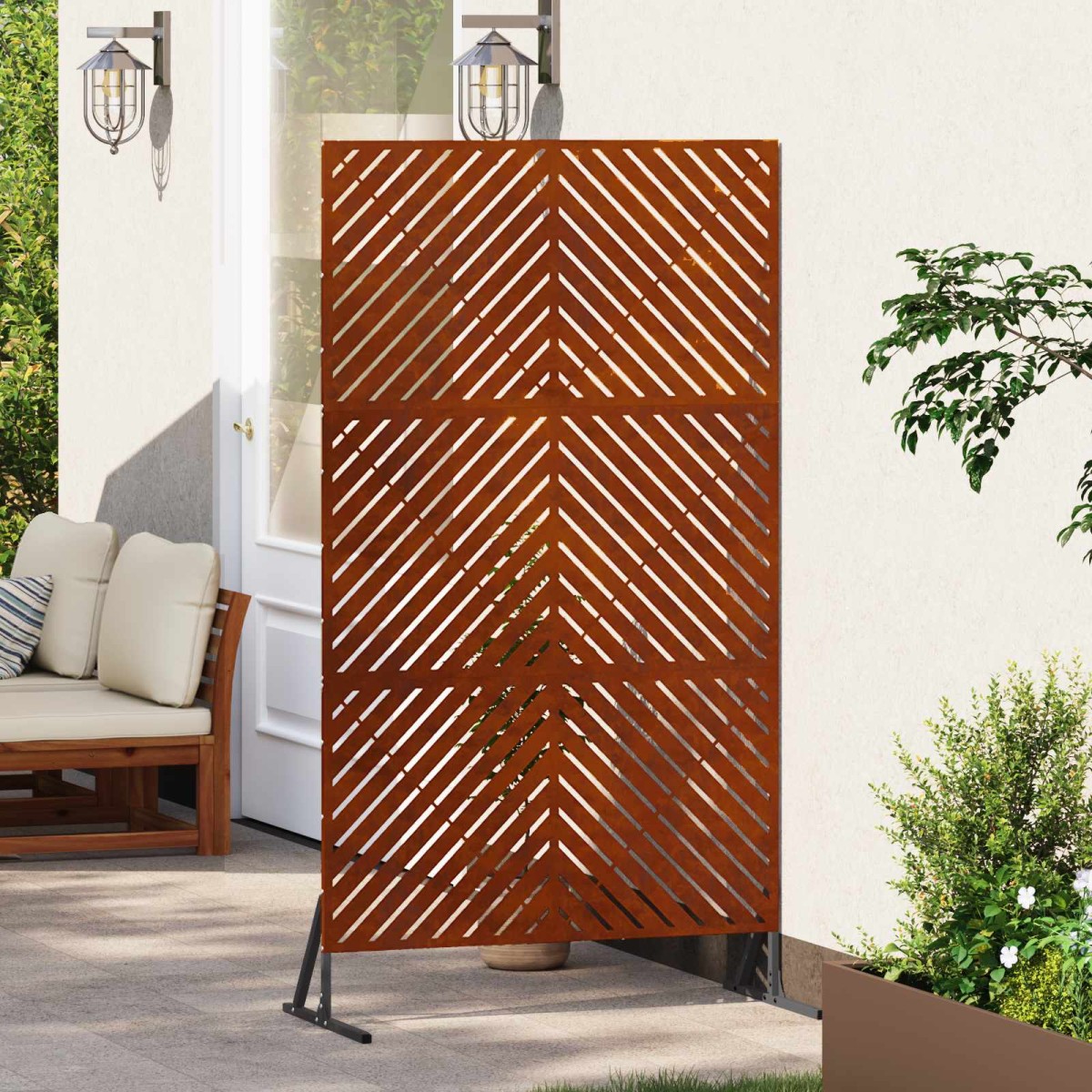 vidaXL Οθόνη Ιδιωτικότητας 100 x 50 x 180 εκ. Σκ rusty