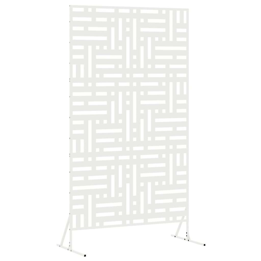 vidaXL Οθόνη Ιδιωτικότητας 100 x 50 x 180 εκ. Ατσάλι Λευκό