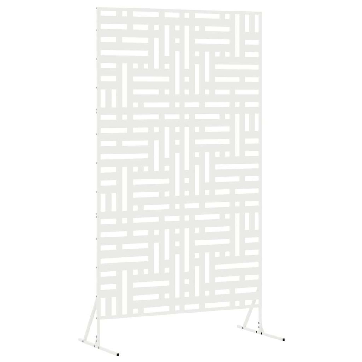 vidaXL Οθόνη Ιδιωτικότητας 100 x 50 x 180 εκ. Ατσάλι Λευκό