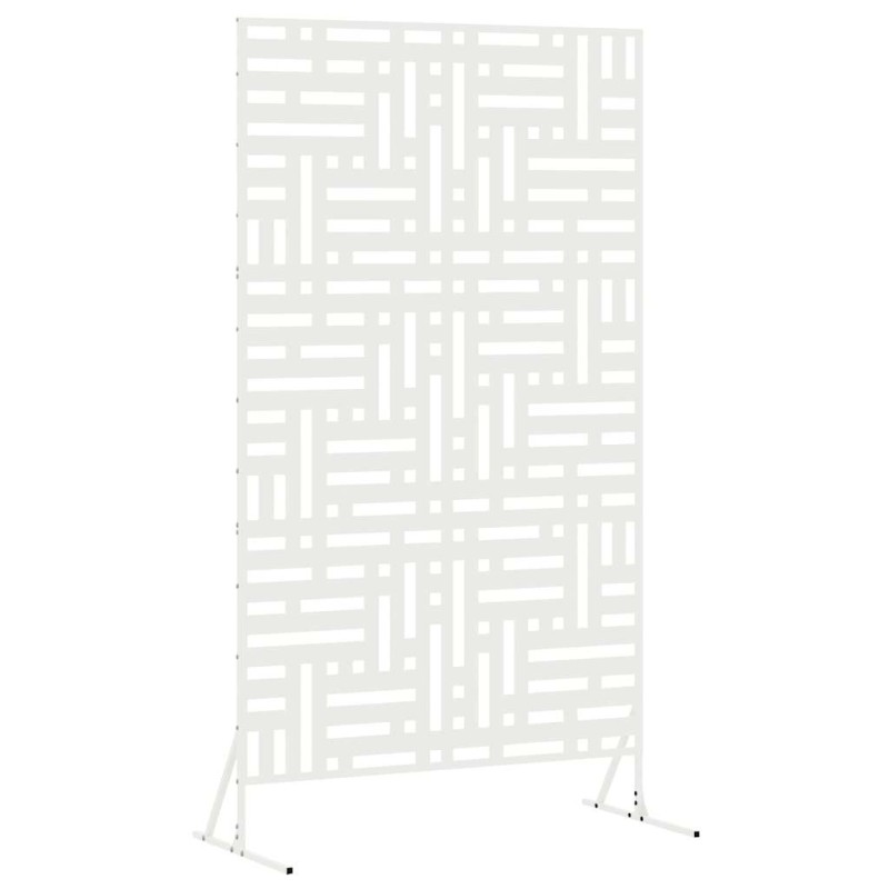 vidaXL Οθόνη Ιδιωτικότητας 100 x 50 x 180 εκ. Ατσάλι Λευκό