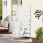 vidaXL Οθόνη Ιδιωτικότητας 100 x 50 x 180 εκ. Ατσάλι Λευκό