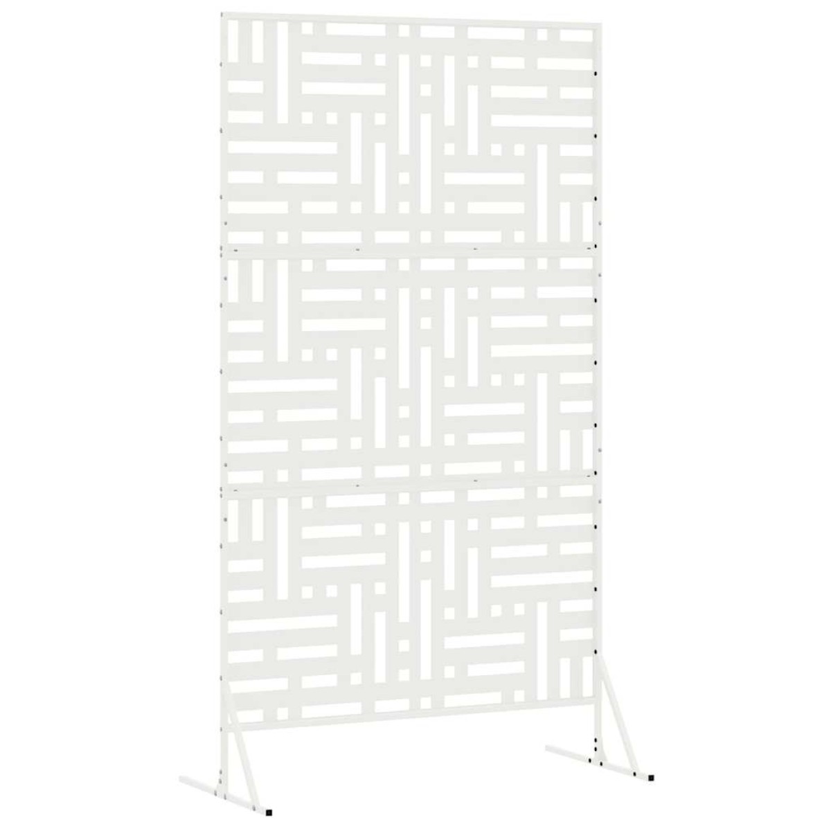 vidaXL Οθόνη Ιδιωτικότητας 100 x 50 x 180 εκ. Ατσάλι Λευκό