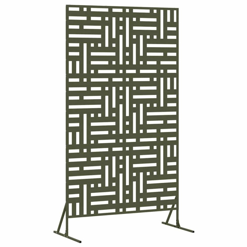 vidaXL Οθόνη Ιδιωτικότητας 100 x 50 x 180 εκ. Ατσάλι Λαδί
