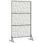 vidaXL Οθόνη Ιδιωτικότητας 100 x 50 x 180 εκ. Ανοξείδωτο Ατσάλι Ασημί