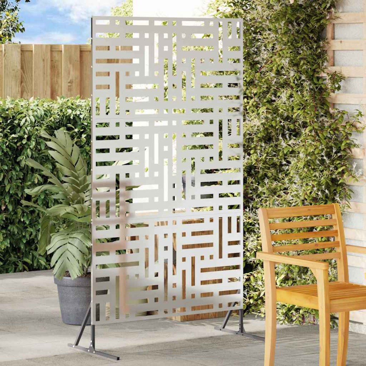 vidaXL Οθόνη Ιδιωτικότητας 100 x 50 x 180 εκ. Γαλβανισμένος Χάλυβας