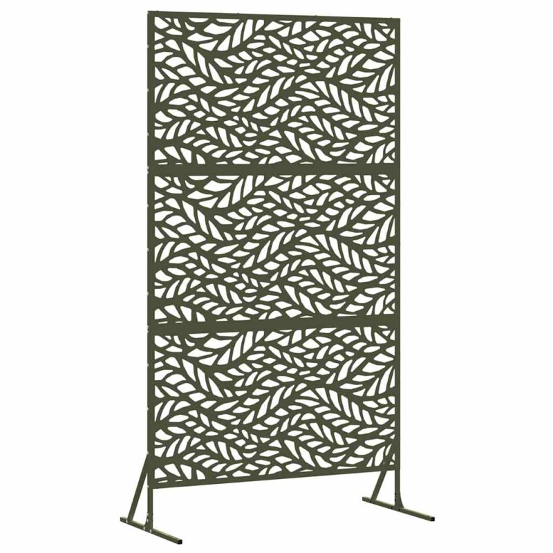 vidaXL Οθόνη Ιδιωτικότητας 100 x 50 x 180 εκ. Ατσάλι Λαδί