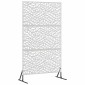 vidaXL Οθόνη Ιδιωτικότητας 100 x 50 x 180 εκ. Ανοξείδωτο Ατσάλι Ασημί