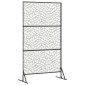 vidaXL Οθόνη Ιδιωτικότητας 100 x 50 x 180 εκ. Ανοξείδωτο Ατσάλι Ασημί
