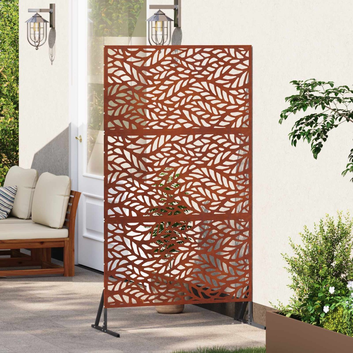 vidaXL Οθόνη Ιδιωτικότητας 100 x 50 x 180 εκ. Σκ rusty